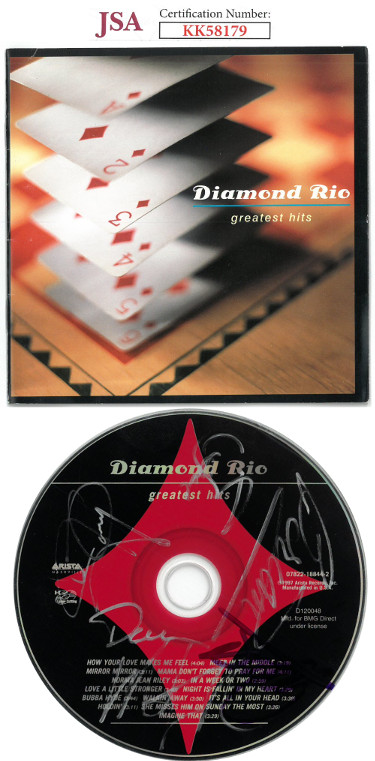 CTBL-028721 Diamond Rio Multi Signed 1997 Greatest Hits Album CD with Cover & Case - 6 Sigs - JSA No.KK58179