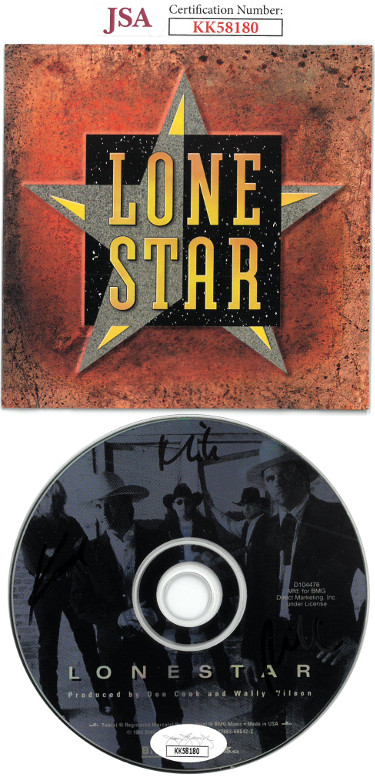 CTBL-028734 Richie McDonald-Michael Britt-Keech Rainwater Signed 1995 Lonestar Band Album CD with Cover & Case - JSA No.KK58180