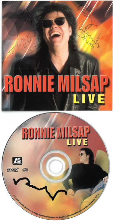 CTBL-028745 Ronnie Milsap Signed 2002 Live Album CD with Cover & Case 4 Sigs - Rodney Edmondson-Warren Gowers-Adam Hampton