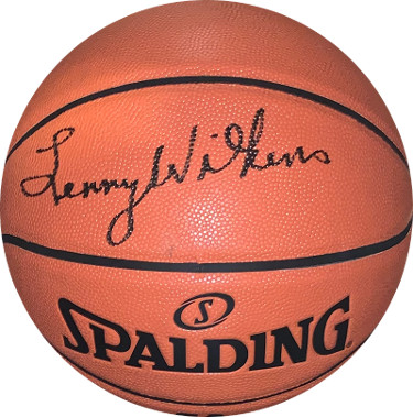 Picture of Athlon Sports CTBL-028782 Lenny Wilkens Signed Spalding NBA Game Ball Series I&O Basketball JSA Witnessed - St Louis Hawks-SuperSonics-Cavaliers