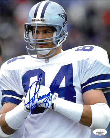 CTBL-026215 Jay Novacek Signed Dallas Cowboys 8 x 10 in. Photo No.84 - JSA Hologram - Close Up -  Athlon Sports, CTBL_026215