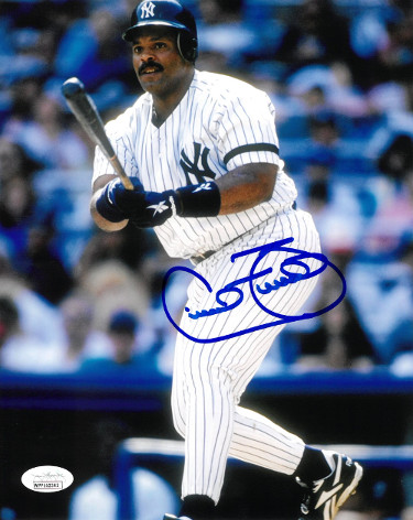 Picture of Athlon Sports CTBL-026227 Cecil Fielder Signed New York Yankees 8 x 10 in. Photo - JSA Witnessed Hologram