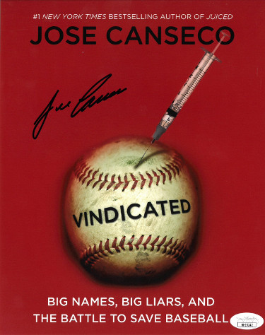 Picture of Athlon Sports CTBL-026238 Jose Canseco Signed Vindicated 8 x 10 in. Photo - JSA Hologram - Oakland As & New York Times Bestselling Author of Juiced