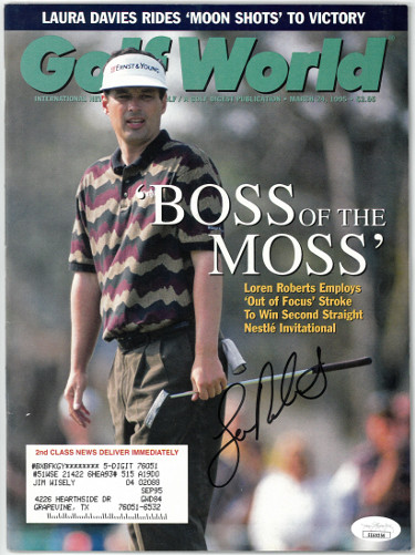 Picture of Athlon Sports CTBL-027225 Loren Roberts Signed Golf World Full Magazine 3-24-1995 - JSA No.EE60256 - Nestle Invitational
