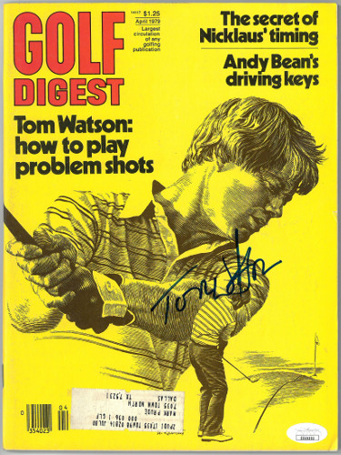 Picture of Athlon Sports CTBL-027226 Tom Watson Signed Golf Digest Full Magazine April 1979 - JSA No.EE60303