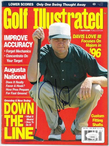 Picture of Athlon Sports CTBL-027232 Davis Love, III Signed Golf Illustrated Full Magazine March-April 1996 - JSA No.EE63441 - No Label