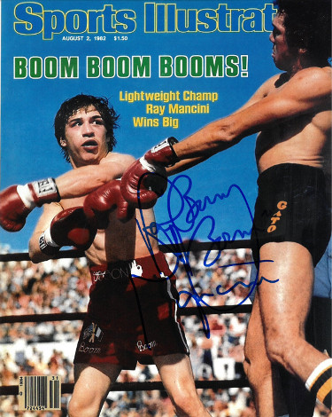 Picture of Athlon Sports CTBL-028060 Ray Boom Boom Mancini Signed Sports Illustrated Cover 8 x 10 in. Photo August 2&#44; 1982 - WBC Lightweight Title vs Earnesto Espana