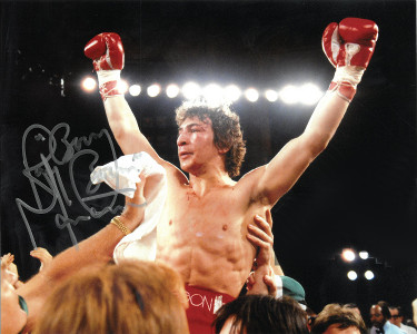 Picture of Athlon Sports CTBL-028063 Ray Boom Boom Mancini Signed 8 x 10 in. Photo - Arms up Celebration & Horizontal