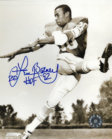 CTBL-028072 Lem Barney Signed Detroit Lions Vintage B&W 8 x 10 in. Photo No.20 HOF 92