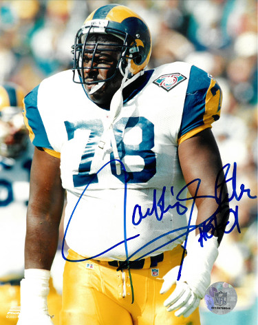 CTBL-028085 Jackie Slater Signed Los Angeles Rams 8 x 10 in. Photo HOF 01