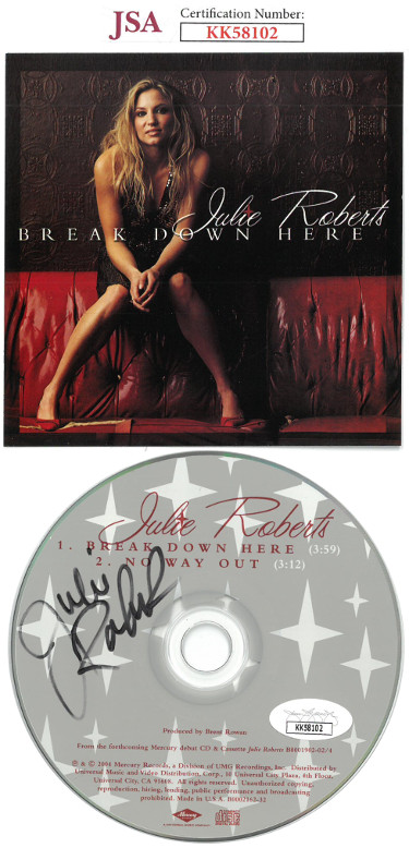CTBL-028792 Julie Roberts Signed 2004 Break Down Here Album CD with Cover & Case - JSA No.KK58102