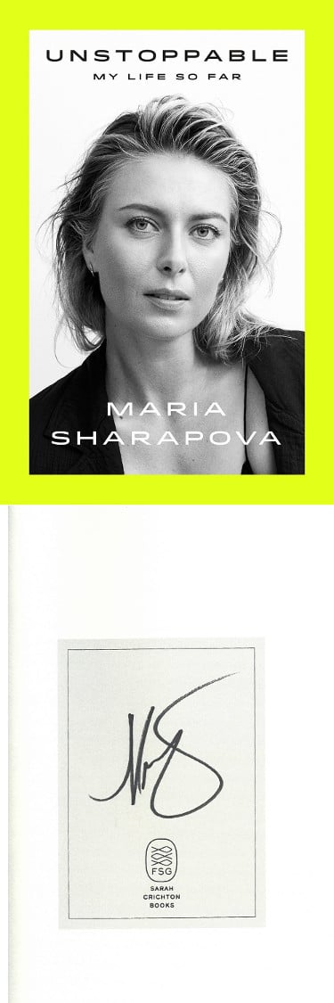 CTBL-J24496 Maria Sharapova Signed Unstoppable- My Life So Far First Edition Hard Cover Book - JSA Hologram - Bookplate Edition -  Athlon Sports, CTBL_J24496
