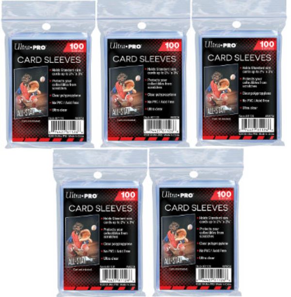 Picture of Athlon Sports CTBL-20058CS 2.625 x 3.625 in. Ultra Pro Soft Sleeves Baseball Cards&#44; 500 Sleeves - Set of 5