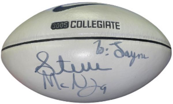 CTBL-J29531 Steve Mcnair Signed Nike Collegiate Full Size No. 9 to Layne - JSA No. LL60525 Alcorn State & Tennessee Titans Autograph Football