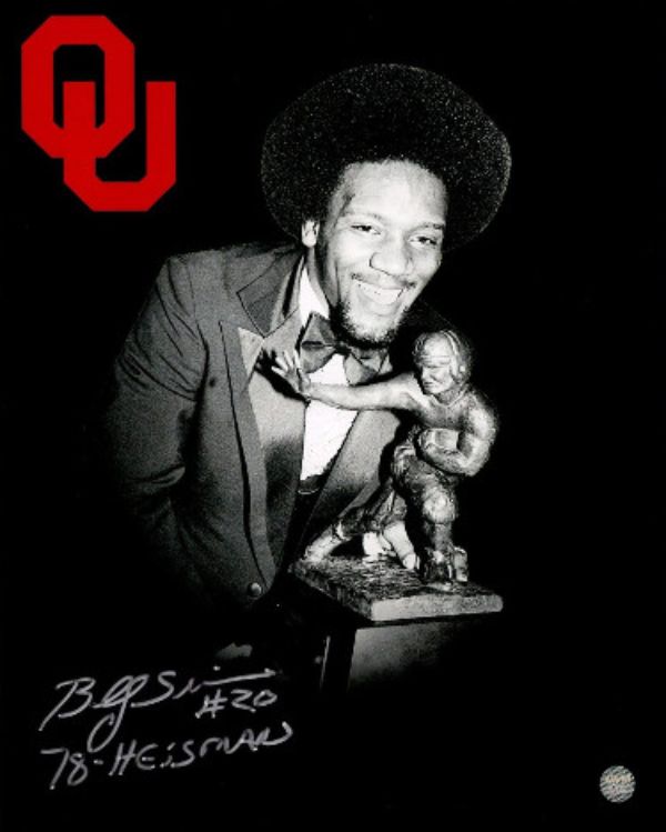 CTBL-030625 8 x 10 in. Billy Sims Signed Oklahoma Sooners Photo No. 20 78 Heisman with Trophy- AWM Hologram Autograph Photos -  Athlon Sports, CTBL_030625