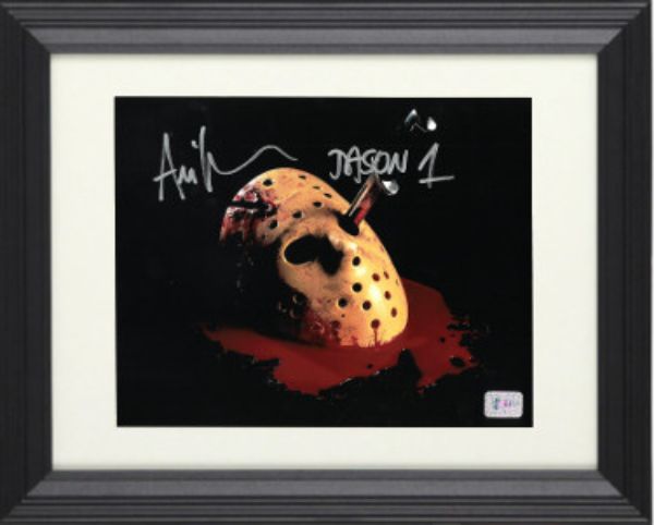 CTBL-BW29961 8 x 10 in. Ari Lehman Signed Friday The 13th Jason Voorhees with Jason 1- Lehman Hologram Mask with Blood Photo Custom Framing Autograph -  Athlon Sports, CTBL_BW29961