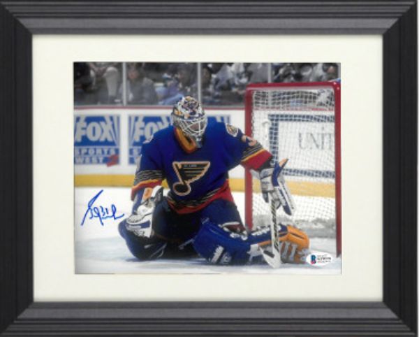 Picture of Athlon Sports CTBL-BW29966 8 x 10 in. Grant Fuhr Signed St. Louis Blues No. 31- Beckett Witnessed Photo Custom Framing Autograph