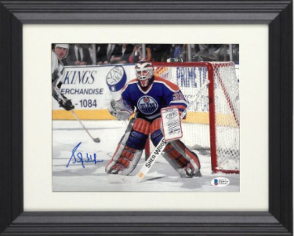 Picture of Athlon Sports CTBL-BW29965 8 x 10 in. Grant Fuhr Signed Edmonton Oilers&#44; No. 31- Beckett Witnessed Custom Framing Autograph Photo