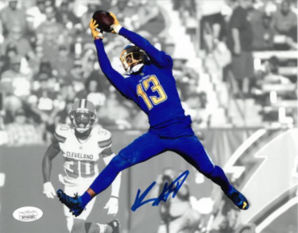 Picture of Athlon Sports CTBL-029103 8 x 10 in. Keenan Allen Signed Los Angeles & San Diego Chargers Spotlight - JSA Witnessed Autograph Photo