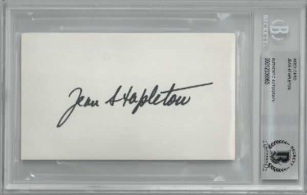 CTBL-029370 3 x 5 in. Jean Stapleton Signed - Beckett, Bas Encapsulated Edith Bunker & All In The Family Index Card Autograph -  Athlon Sports, CTBL_029370