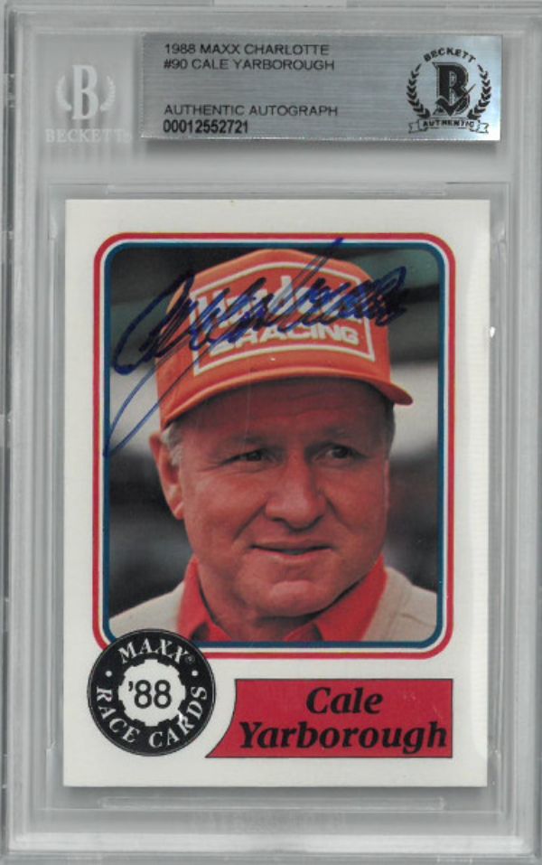 Picture of Athlon Sports CTBL-029398 Cale Yarborough Signed 1988 Maxx & Charlotte Nascar Racing Rookie - No. 90 Bas & Beckett No. 00012552721 Racing Autograph Card