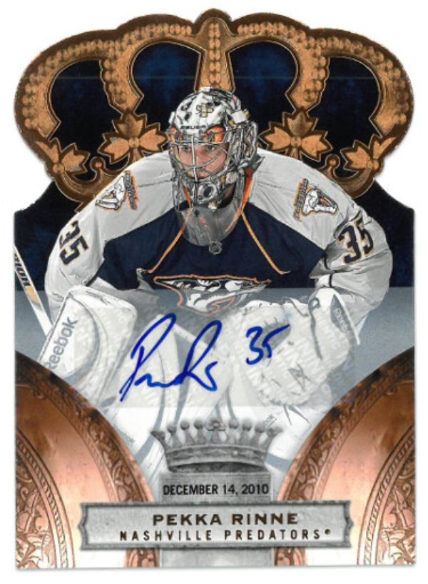 Picture of Athlon Sports CTBL-029688 Pekka Rinne Signed 2010-11 Panini NHL Trading Card No. 35- No. 55- 029 & 100 Nashville Predators Autograph Football Cards