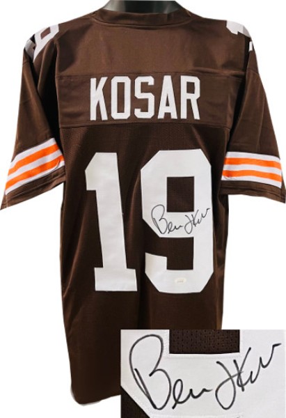 Picture of Athlon Sports CTBL-029811 Bernie Kosar Signed Brown TB Custom Stitched Pro Style Football Jersey with JSA Witnessed Hologram&#44; Extra Large