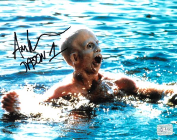 CTBL-029955 8 x 10 in. Ari Lehman Signed Friday The 13th Jason Voorhees Autograph with Jason 1- Lehman Hologram In Lake Autograph Photo -  Athlon Sports, CTBL_029955