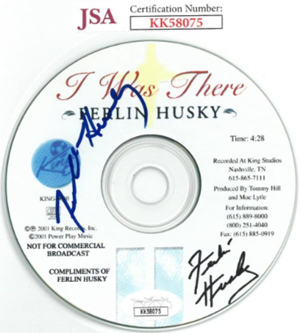Picture of Athlon Sports CTBL-028793 Ferlin Husky Signed 2001 I Was There King Records Album CD & Case- JSA No. KK58075