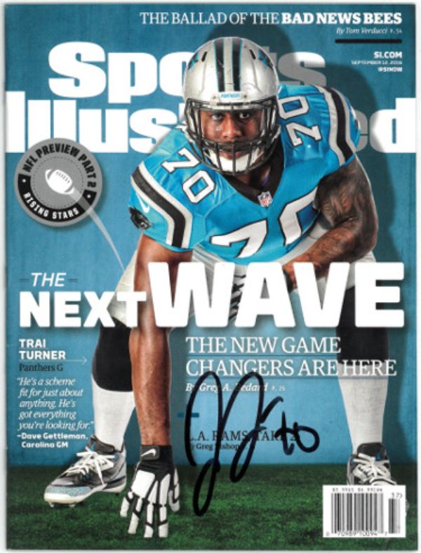 Picture of Athlon Sports CTBL-029528 Trai Turner Signed 2016 Sports Illustrated Full -12-16 No. 70- Carolina Panthers & No Label Autograph Magazine