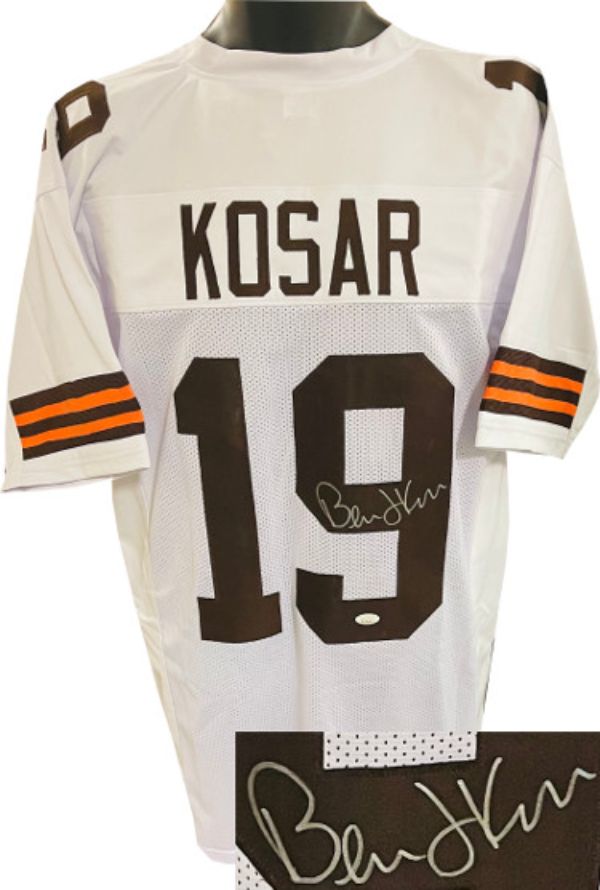 CTBL-029810 Bernie Kosar Signed White TB Custom Stitched Pro Style - JSA Witnessed Hologram Football Jersey - Extra Large