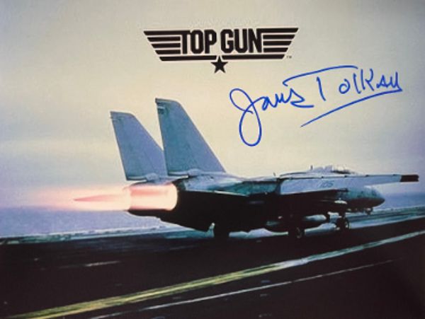 CTBL-030550 8 x 10 in. James Tolkan Signed 1986 Top Gun Photo Commander Tom Stinger Jardian Autograph -  Athlon Sports, CTBL_030550