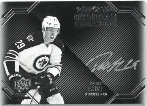 Picture of Athlon Sports CTBL-029687 Patrik Laine Signed 2016-17 Upper Deck Obsidian Signatures Rookie NHL Card No. OS-PL Winnipeg Jets Autograph Football Cards