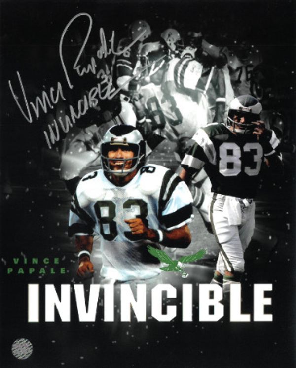 CTBL-029998 8 x 10 in. Vince Papale Signed Philadelphia Eagles Collage Photo Invincible- AWM Hologram Autograph Photo -  Athlon Sports, CTBL_029998