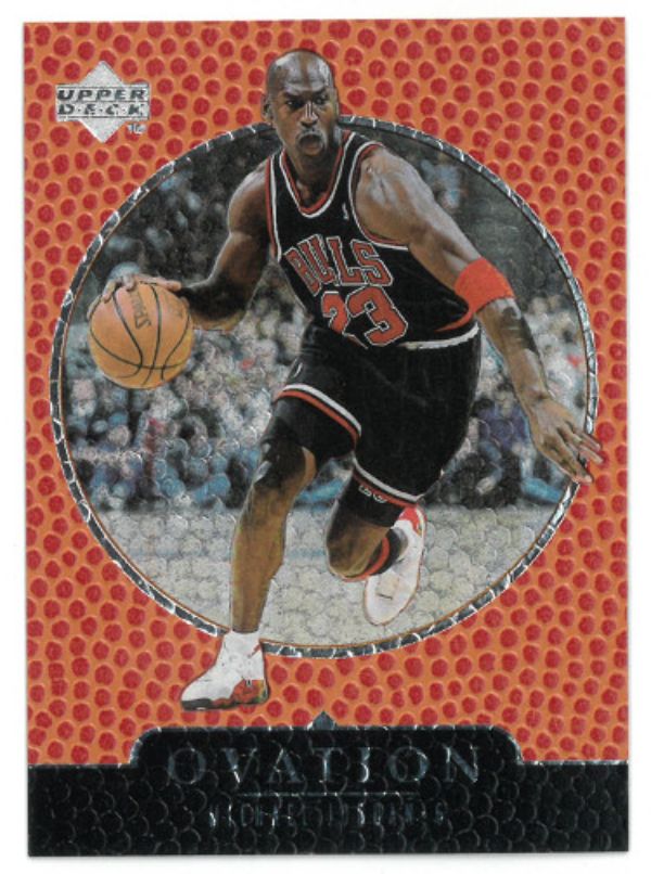 CTBL-030313 Michael Jordan 1998-1999 Upper Deck Ovation Silver Foil Card No. 7 Chicago Bulls Basketball Card Autograph -  Athlon Sports, CTBL_030313