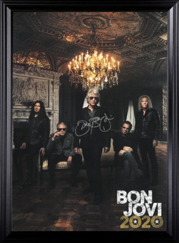 Picture of Athlon Sports CTBL-F29275 13 x 19 in. Jon Bon Jovi Signed 2020 Bon Jovi Custom Framing Poster