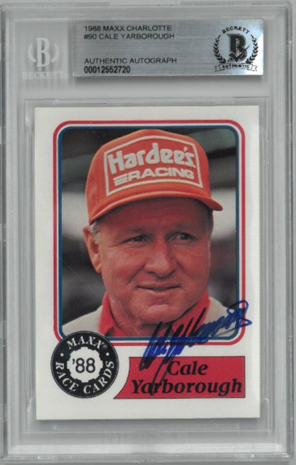 Picture of Athlon Sports CTBL-029399 Cale Yarborough Signed 1988 Maxx & Charlotte Nascar Racing Rookie RC&#44; No. 90 Bas & Beckett No. 00012552720 Autograph Cards
