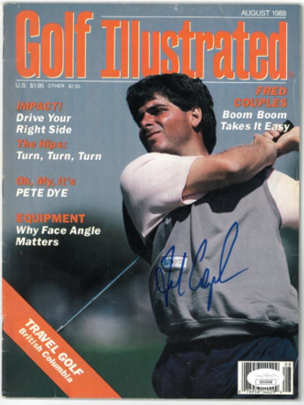 Picture of Athlon Sports CTBL-029733 Fred Couples Signed Golf Illustrated Full August 1988 Minor Cover Wear- JSA No. EE63348 No Label Autograph Magazine