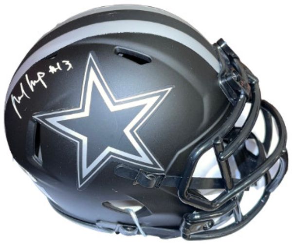 CTBL-030695 Michael Gallup Signed Dallas Cowboys Riddell Speed Eclipse, No. 13- JSA No. NN43554 Autograph Mini Helmet
