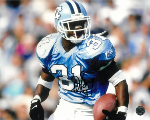 Picture of Athlon Sports CTBL-029512 8 x 10 in. Dre Bly Signed North Carolina Tar Heels&#44; No. 31- AWM Hologram Player & Coach Football Autograph Photo