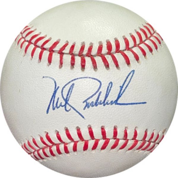 CTBL-029542 Mike Boddicker Signed Roal Rawlings Official American League Very Minor Tone Orioles & Red Sox Autograph Baseball
