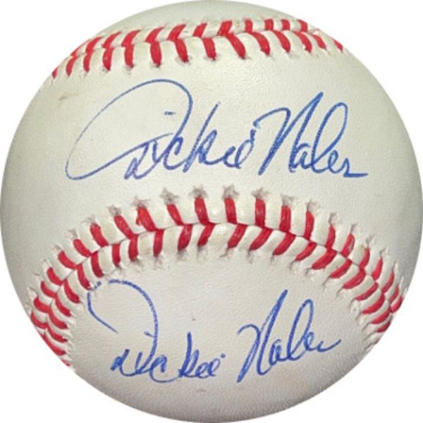 CTBL-029553 Dickie Noles Signed Wilson Official Major League Baseball Signed Twice Minor Tone Spots Phillies & Cubs Autograph Baseball
