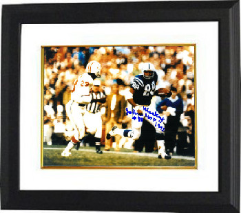 Picture of Athlon CTBL-BW16637 John Mackey Signed Baltimore Colts 8 x 10 Photo Custom Framed - HOF 1992 No.88 vs Patriots