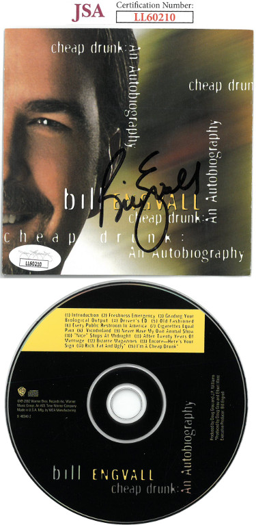 Picture of Athlon Sports CTBL-029935 Bill Engvall Signed 2002 Cheap Drunk An Autobiography Cover with CD & Case- JSA No. Ll60210