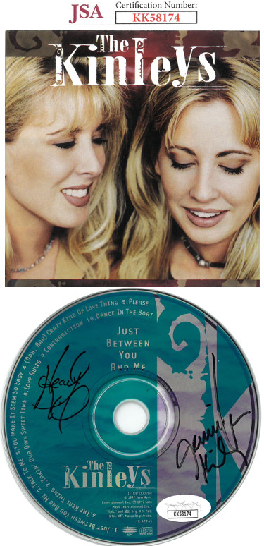 Picture of Athlon Sports CTBL-029484 The Kinleys Jennifer & Heather Dual Signed 1997 Just Between You & Me Album CD with Cover & Case- JSA No. KK58174