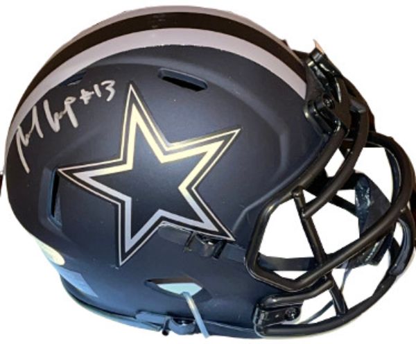 CTBL-030631 Michael Gallup Signed Dallas Cowboys Riddell Speed Eclipse, No. 13- JSA Autograph Mini Helmet