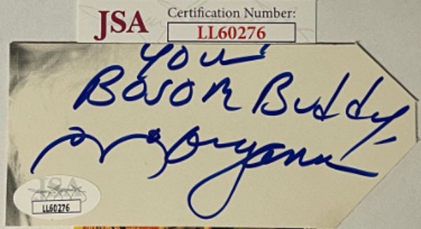 CTBL-030701 2 x 4.5 in. Morganna Signed Cut Signature Your Bosom Buddy - JSA No. Ll60276 The Kissing Bandit Celebrity Autograph