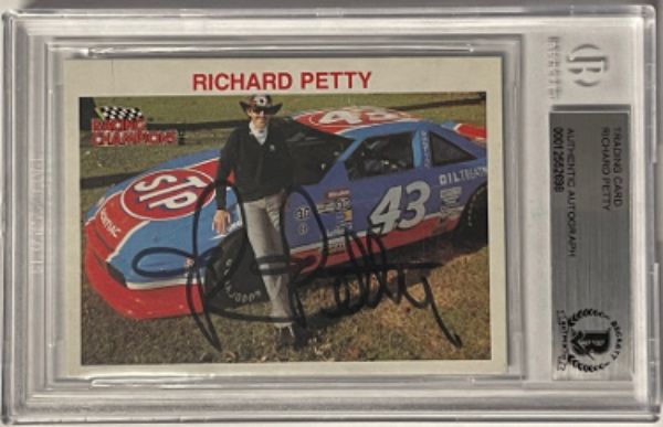Picture of Athlon Sports CTBL-030736 Richard Petty Signed 1991 Racing Champions Nascar Racing Bas & Beckett&#44; No. 00012552698 Trading Autograph Card