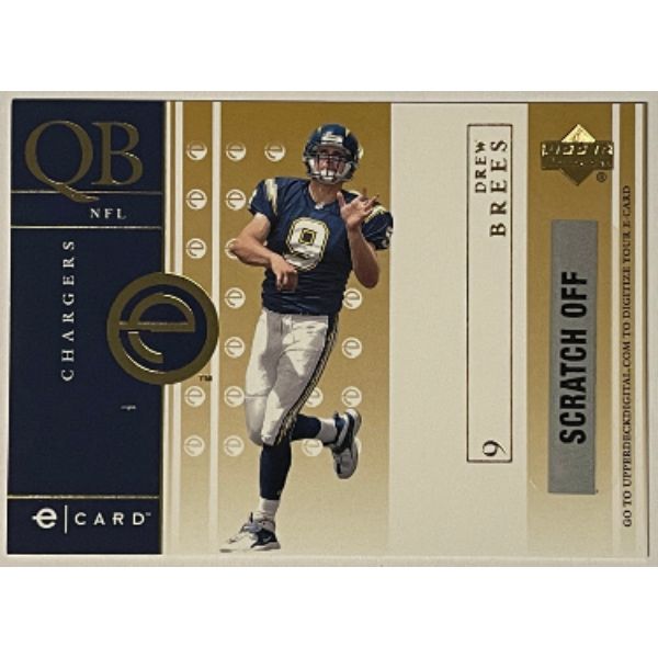 Picture of Athlon Sports CTBL-030922 Drew Brees 2001 Upper Deck E-Card Rookie Card&#44; E-DB - San Diego Chargers