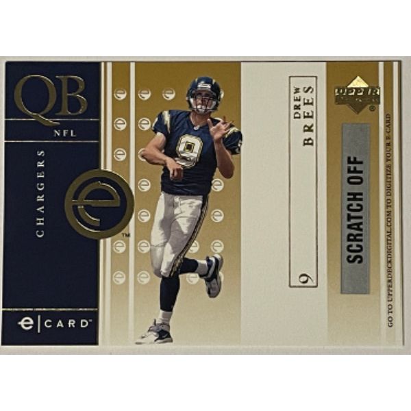 Picture of Athlon Sports CTBL-030923 Drew Brees 2001 Upper Deck E-Card Rookie Card&#44; E-DB - San Diego Chargers